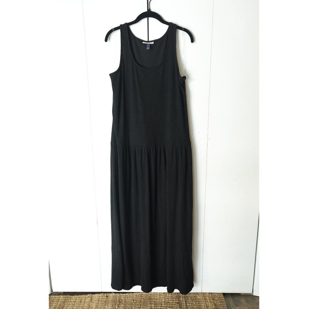 Universal Thread Black Ribbed Maxi Dress L